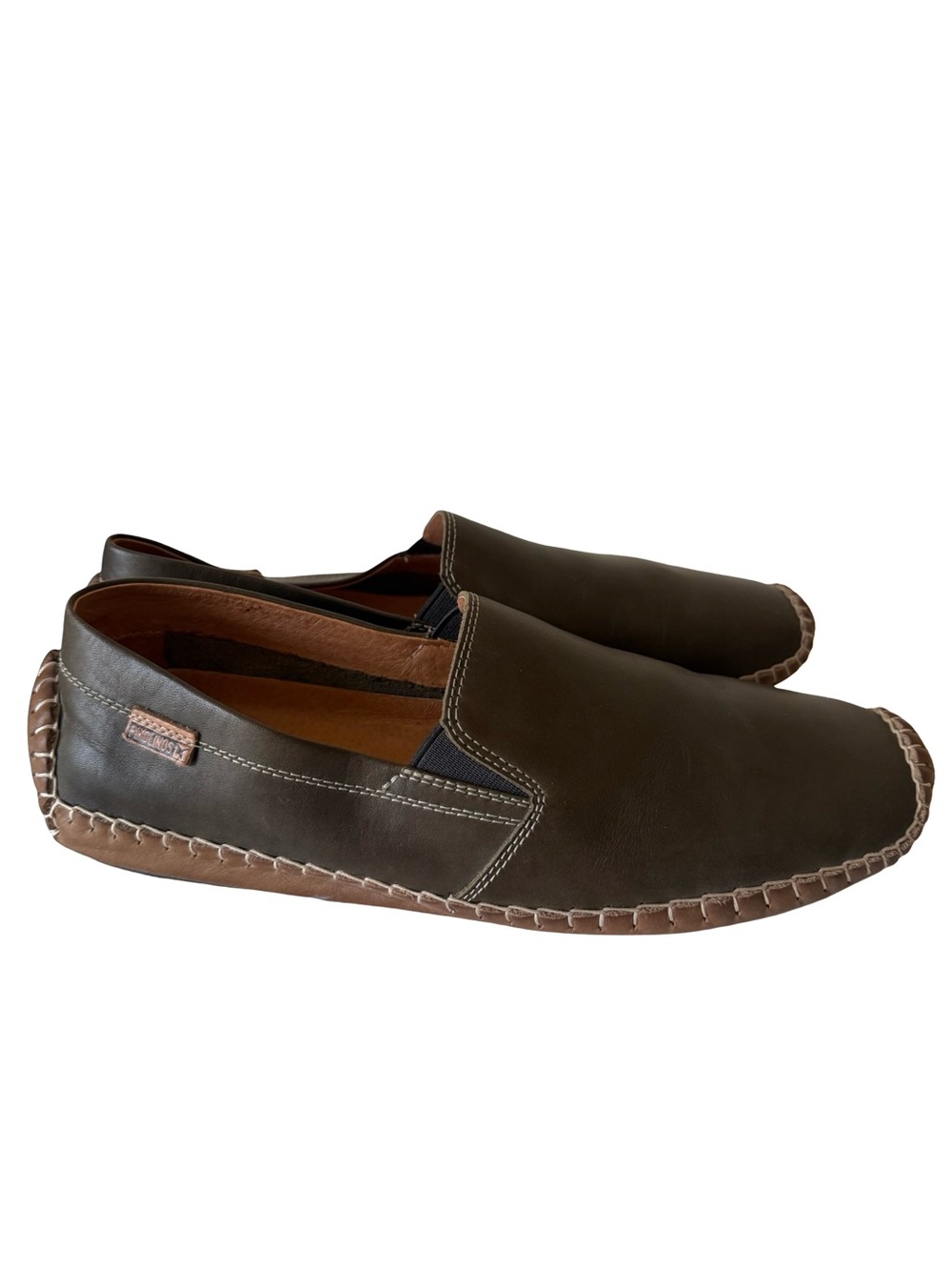 Pikolinos Jerez Slip On Driving Loafers Womens EU 42 US 11 Olive Leather